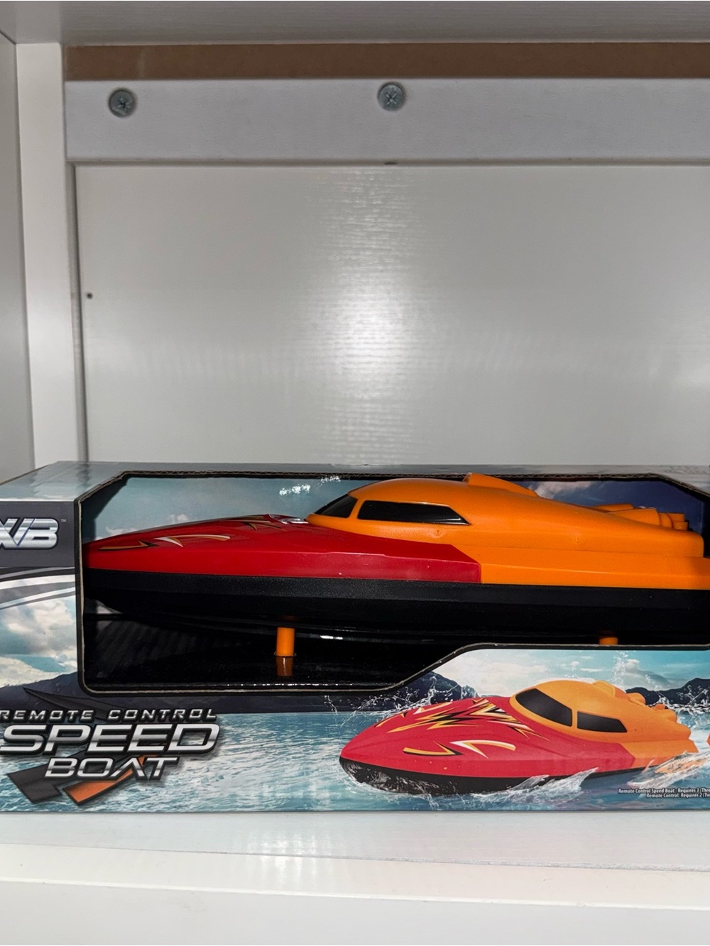 Remote Control Kids Speed Boat - Orange & Red